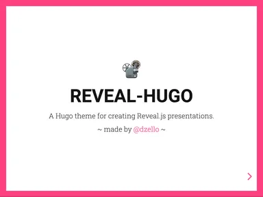 Reveal Hugo screenshot